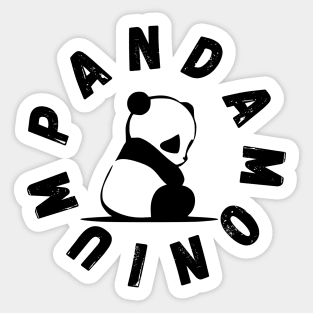 Pandamonium Funny Gift for Gothic Panda Lovers Pandemonium Sticker